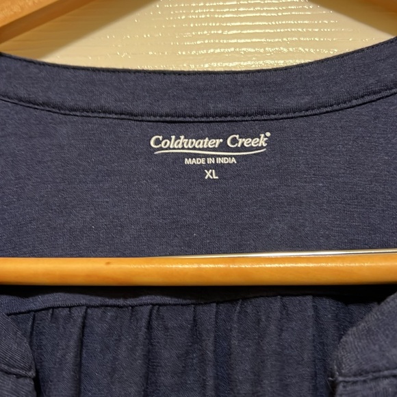 Coldwater Creek XL navy tunic.  Excellent used condition. - Picture 2 of 4